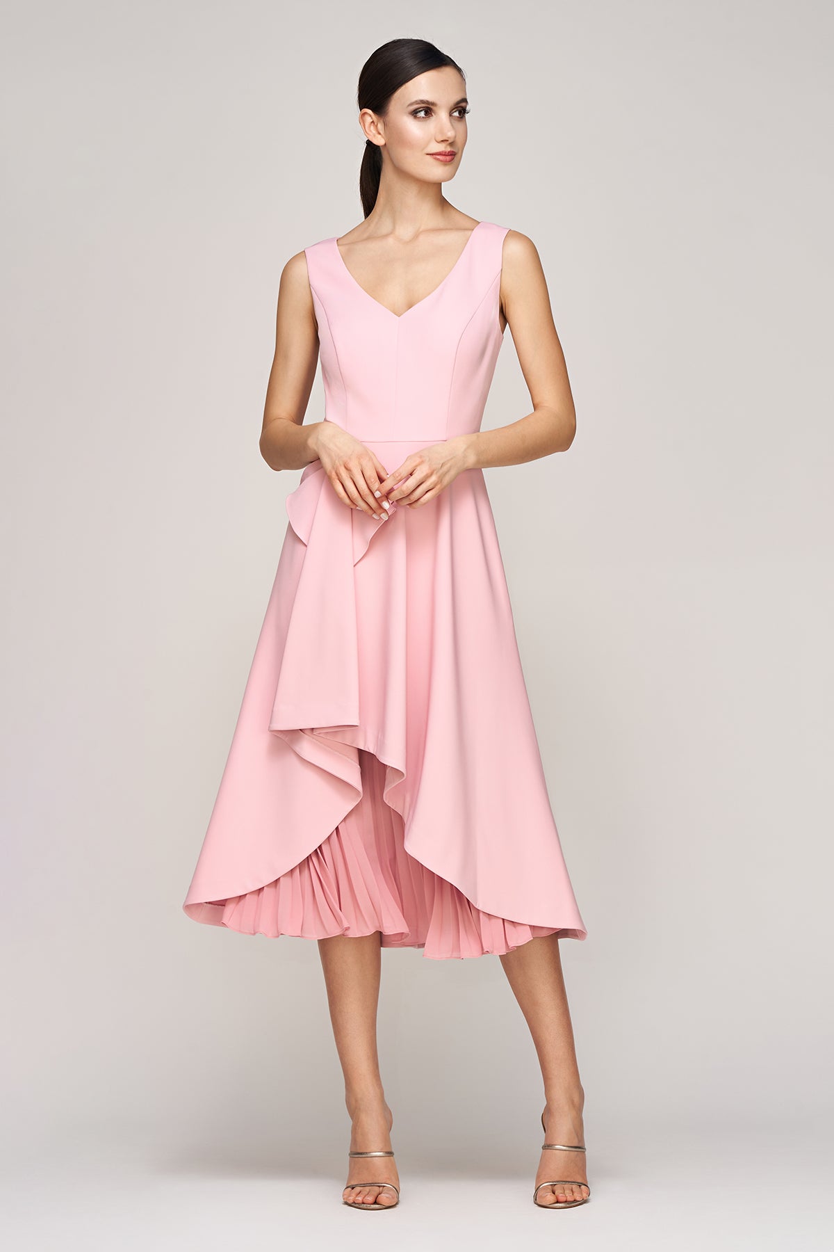 begonia pink dress Alexander Wang Short Sleeve Crewneck Dress in Begonia Pink