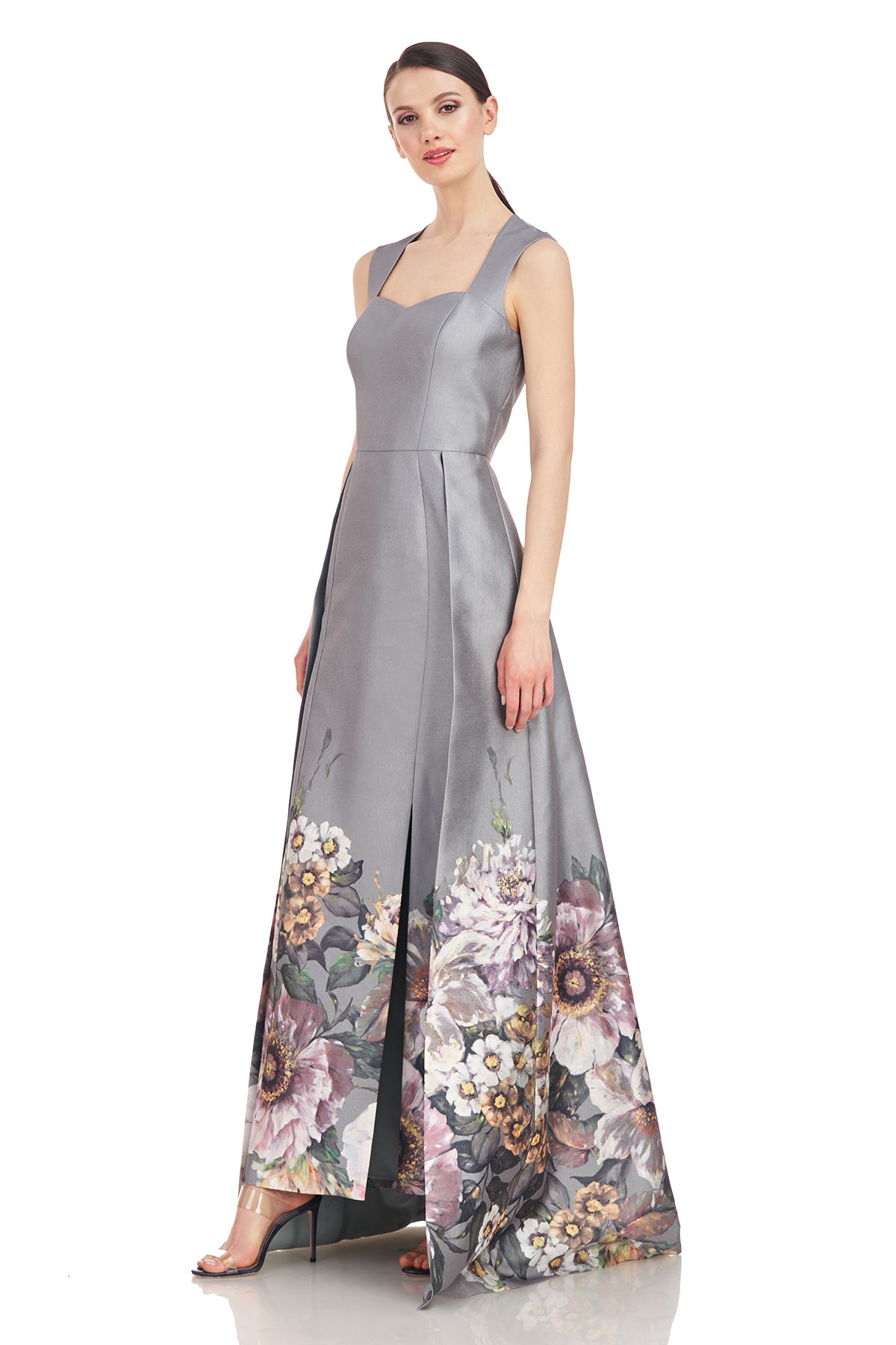 kay unger silver dress kay unger Size 6 SILVER Dress