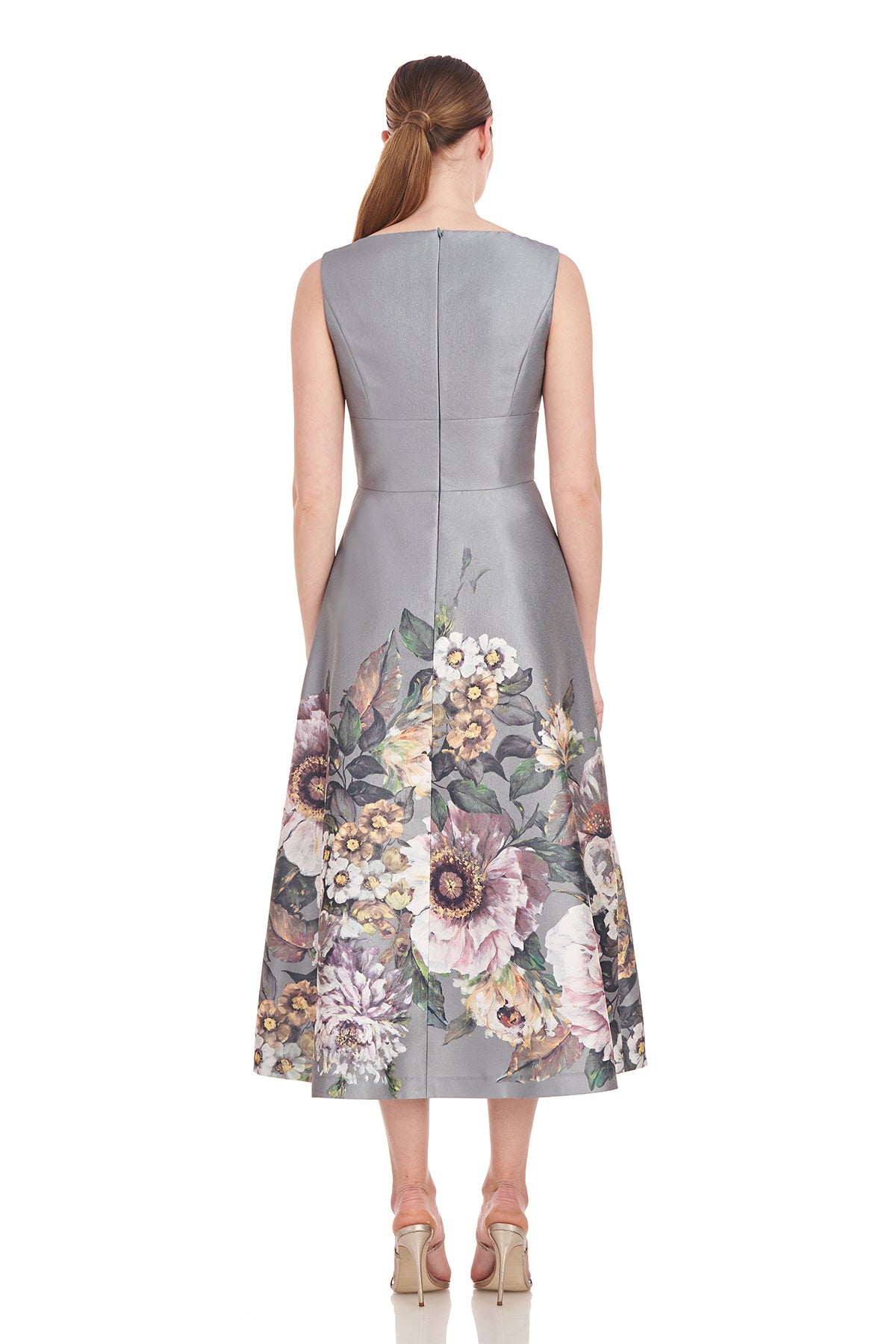 gray tea length formal dress A-Line Cocktail Dresses Elegant Dress Wedding Guest Kentucky Derby Tea Amzcw Dress