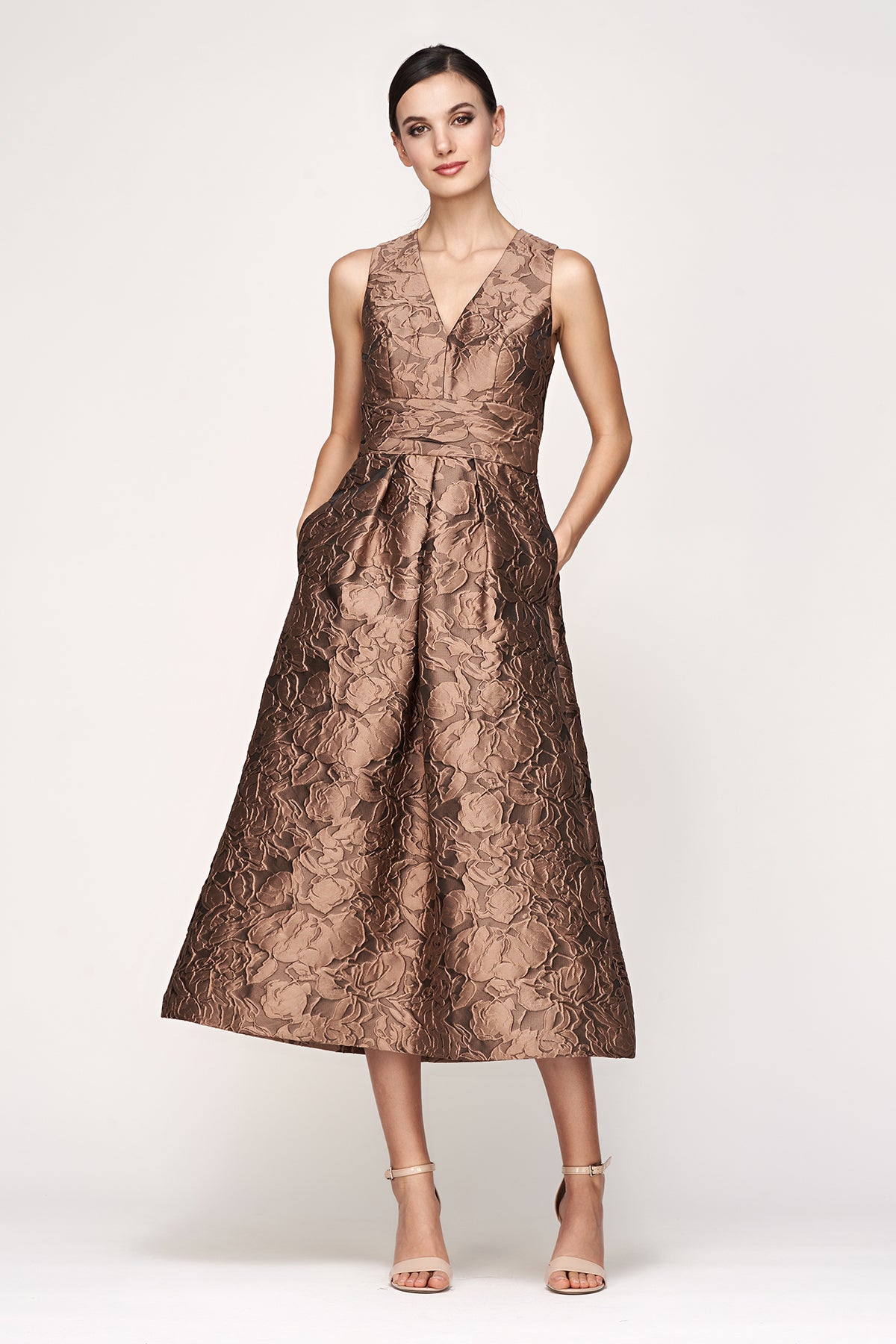 Marcella Tea Length Dress Kay Unger Marcella Tea Length Dress Kay Unger