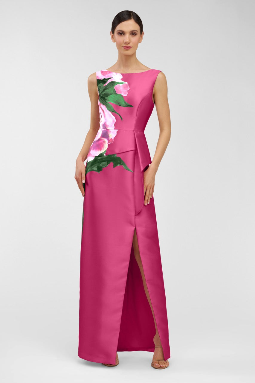 kay unger pink floral dress Holly Gown Kay Unger