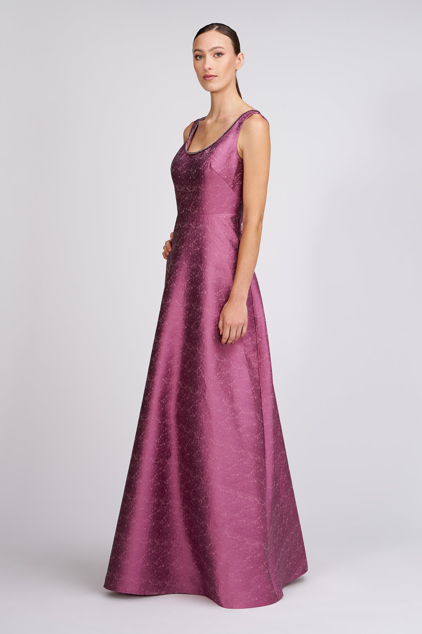 penelope glitter formal high low dress Sau Lee Penelope Gown Bordeaux