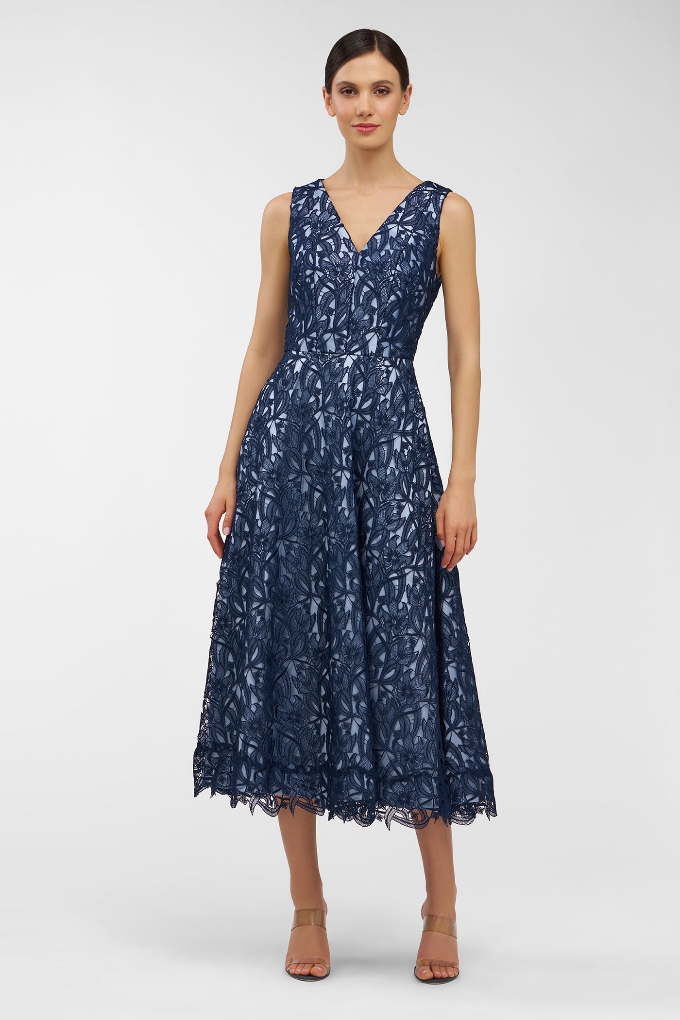kay unger fishnet lace sheath dress Sequin Rain Sheath by Kay Unger