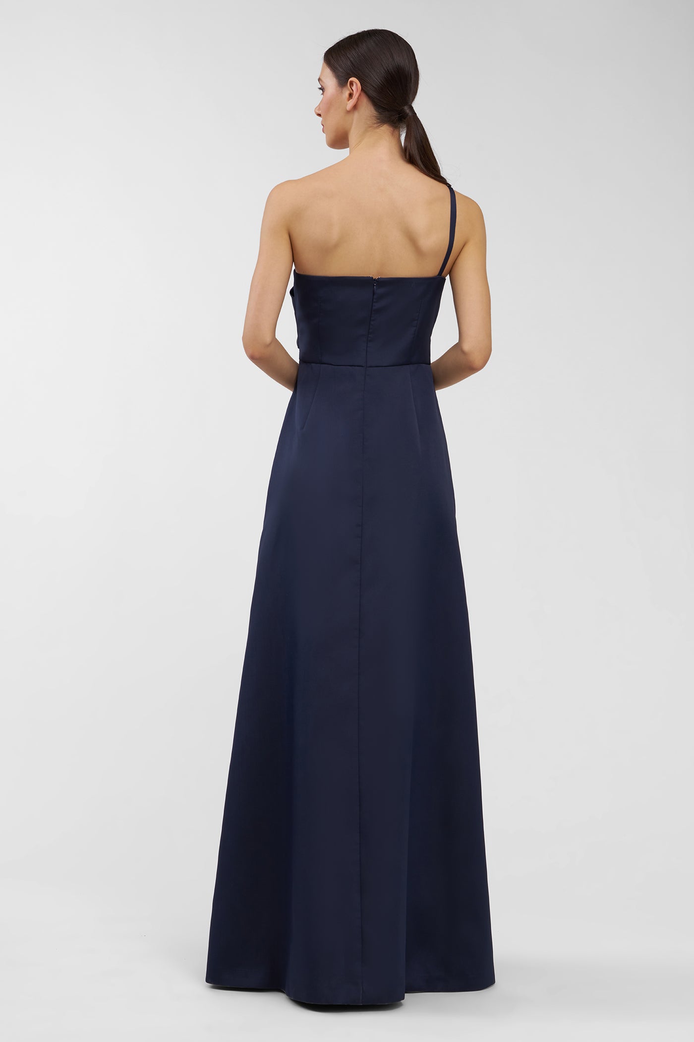 kay unger one shoulder dress Kay Unger One Shoulder Mikado A-Line Gown