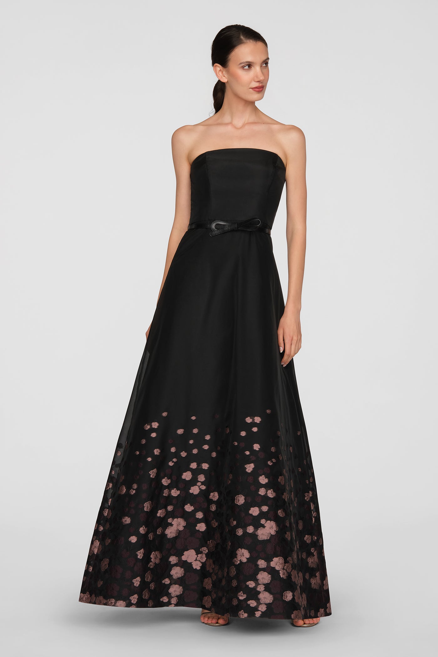 kay unger black dress Elenora Gown – Strapless Bodice Corset Black SIZE:8M EXCLUDE0722 510 tall Model is