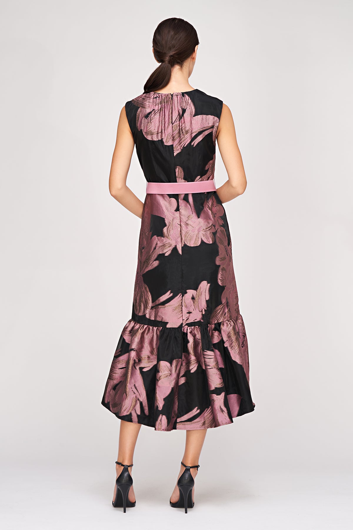 kay unger beatrix floral organza midi dress Beatrix Tea Length Dress – Kay Unger