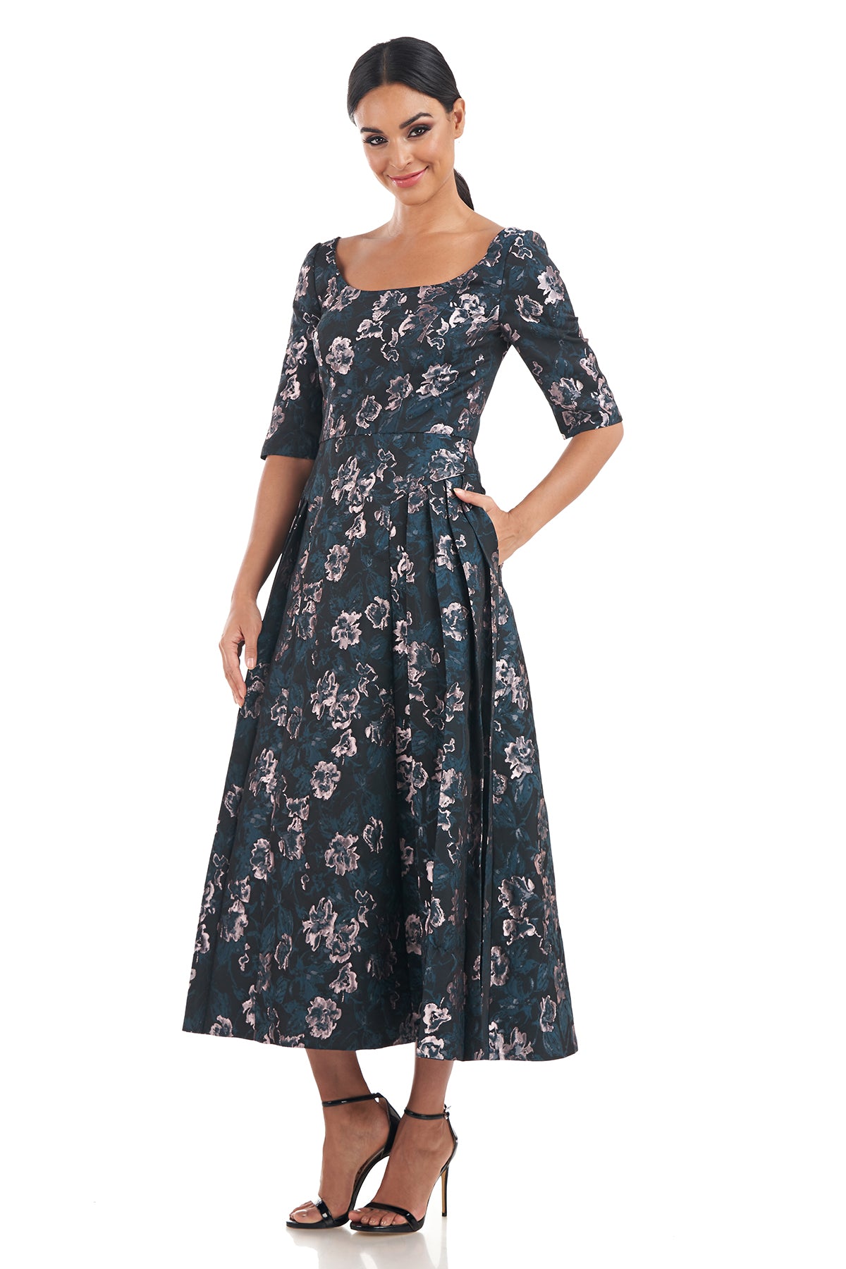 Clara T-Length Dress – Kay Unger