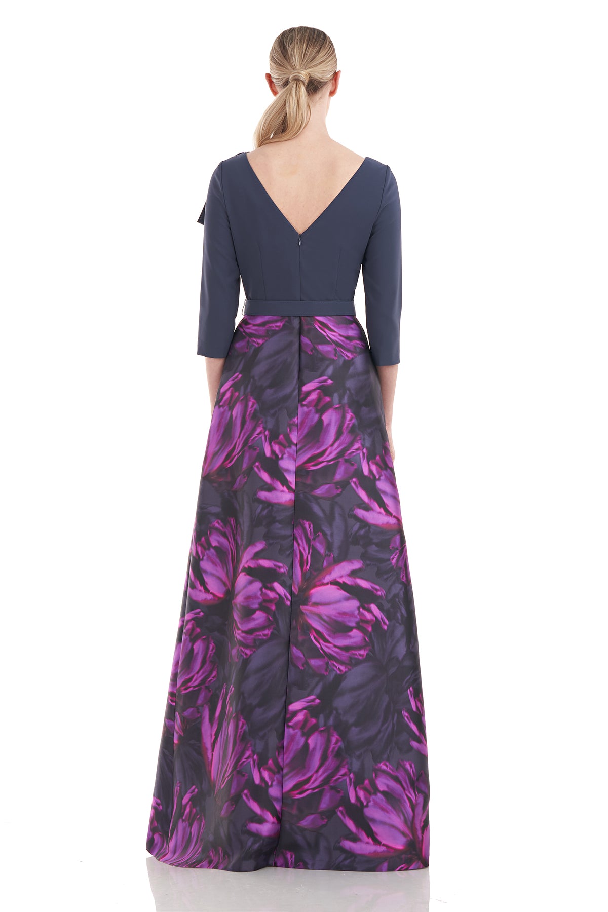Kay Unger Noelle Floral Pleated Gown — Danna Nicole