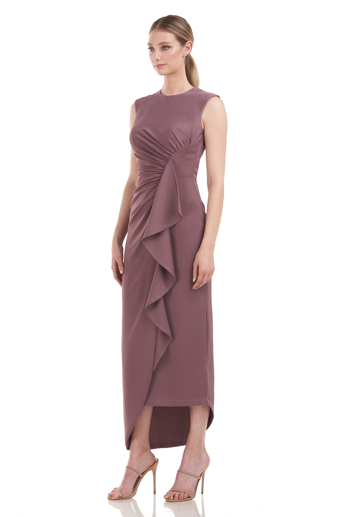 carla bridesmaid dress Cicinia Halter Floor Length Tulle Bridal Party Dress, Dusty_Blue