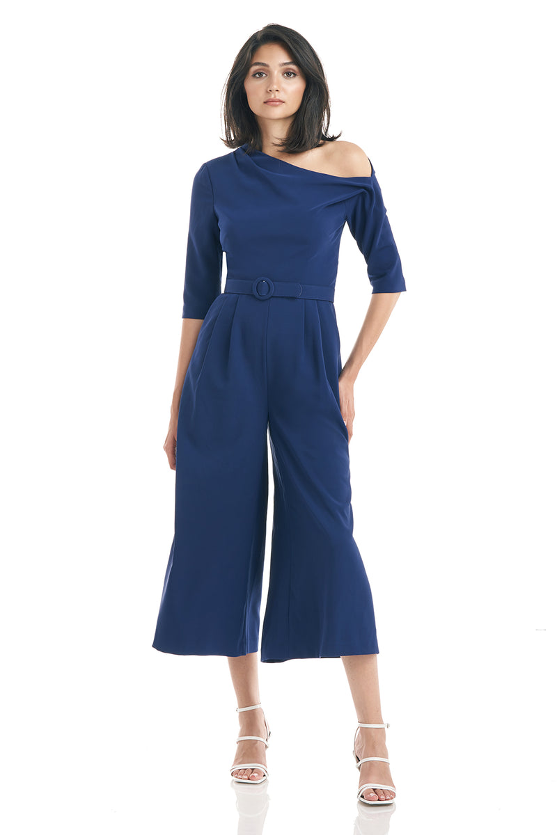 Yueary Women's Fashion Solid Color Jumpsuit High Waisted Tie Up