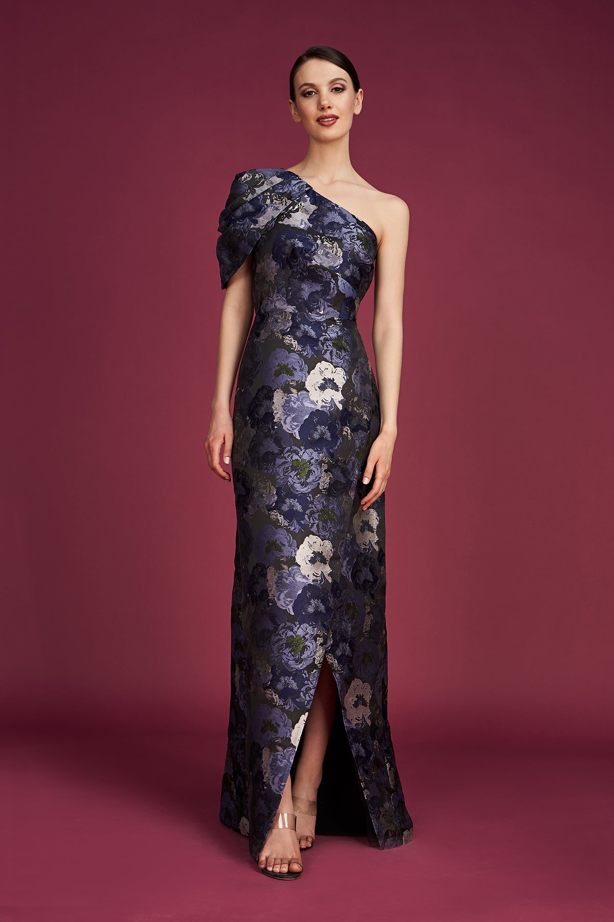 Briana Shoulder Draped Gown