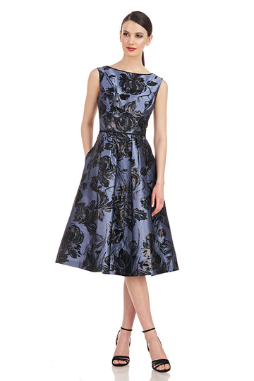 Buy KAY UNGER Floral Sheath Cocktail And Party Dress - Blue At 72