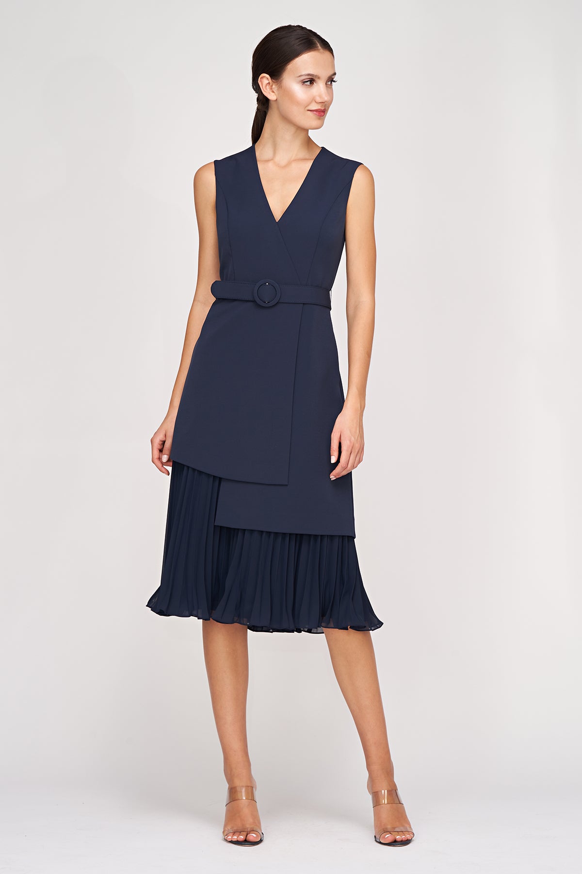 kay unger midi dress Begonia length cape sleeves Midis & Tea-Length Kay