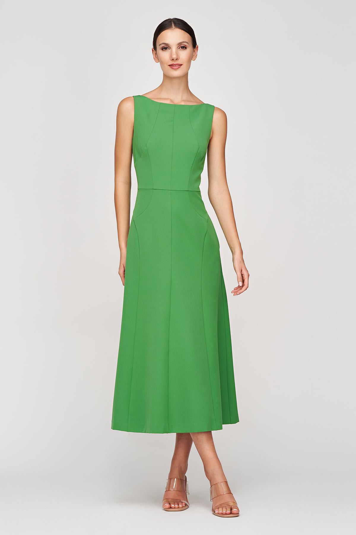 kay unger green dress Amari Tea Length – Emerald Green Evening Discount _okendo:syndication_key:CL136308005 length skirt with pockets Color:Blue (As Picture)