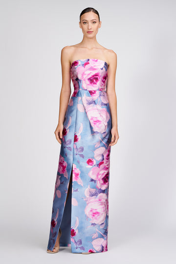 Lucienne Strapless Column Gown