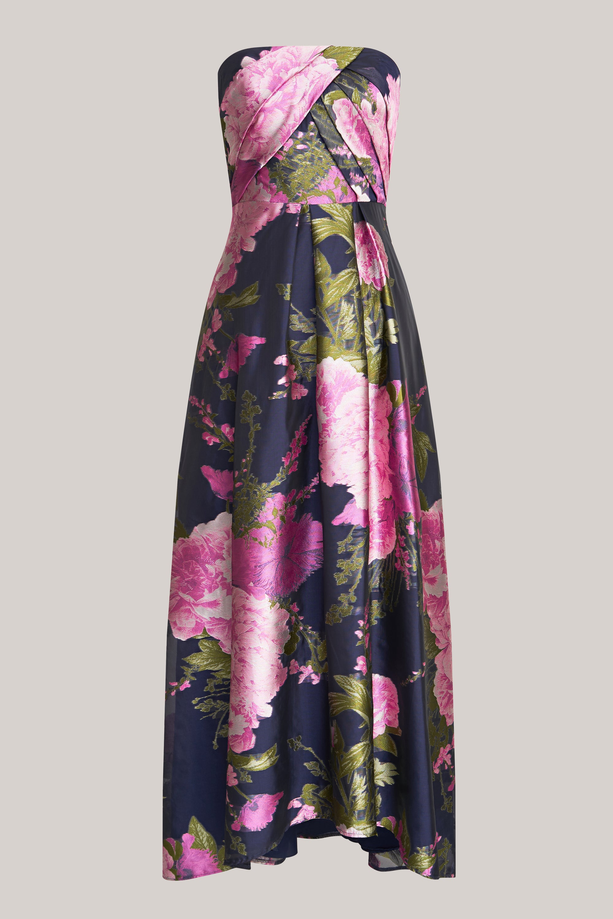 kay unger pink floral dress Kay Unger Silk Floral Pink maxi dress Lined gown size 6