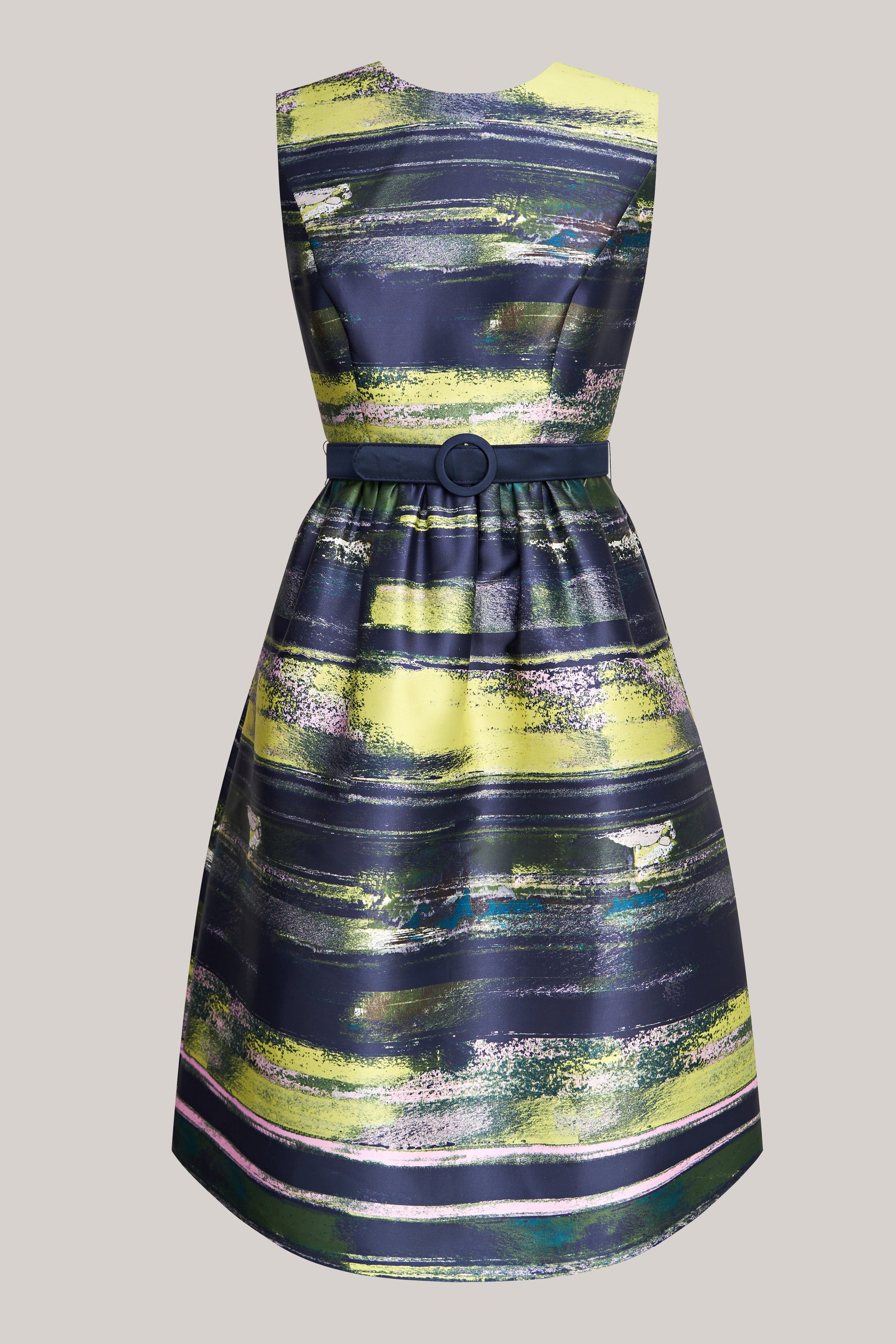 navy and pink cocktail dress Adrianna Papell Women's Border Floral Midi Dress