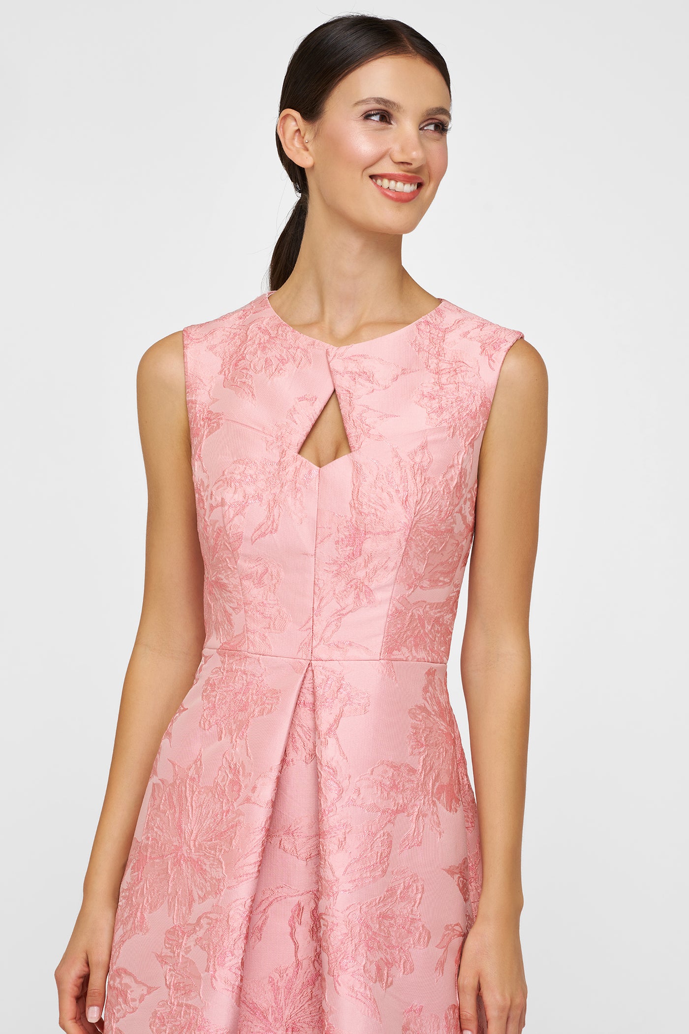 kay unger pink lace dress Fern Lace Tea Length Dress Kay Unger