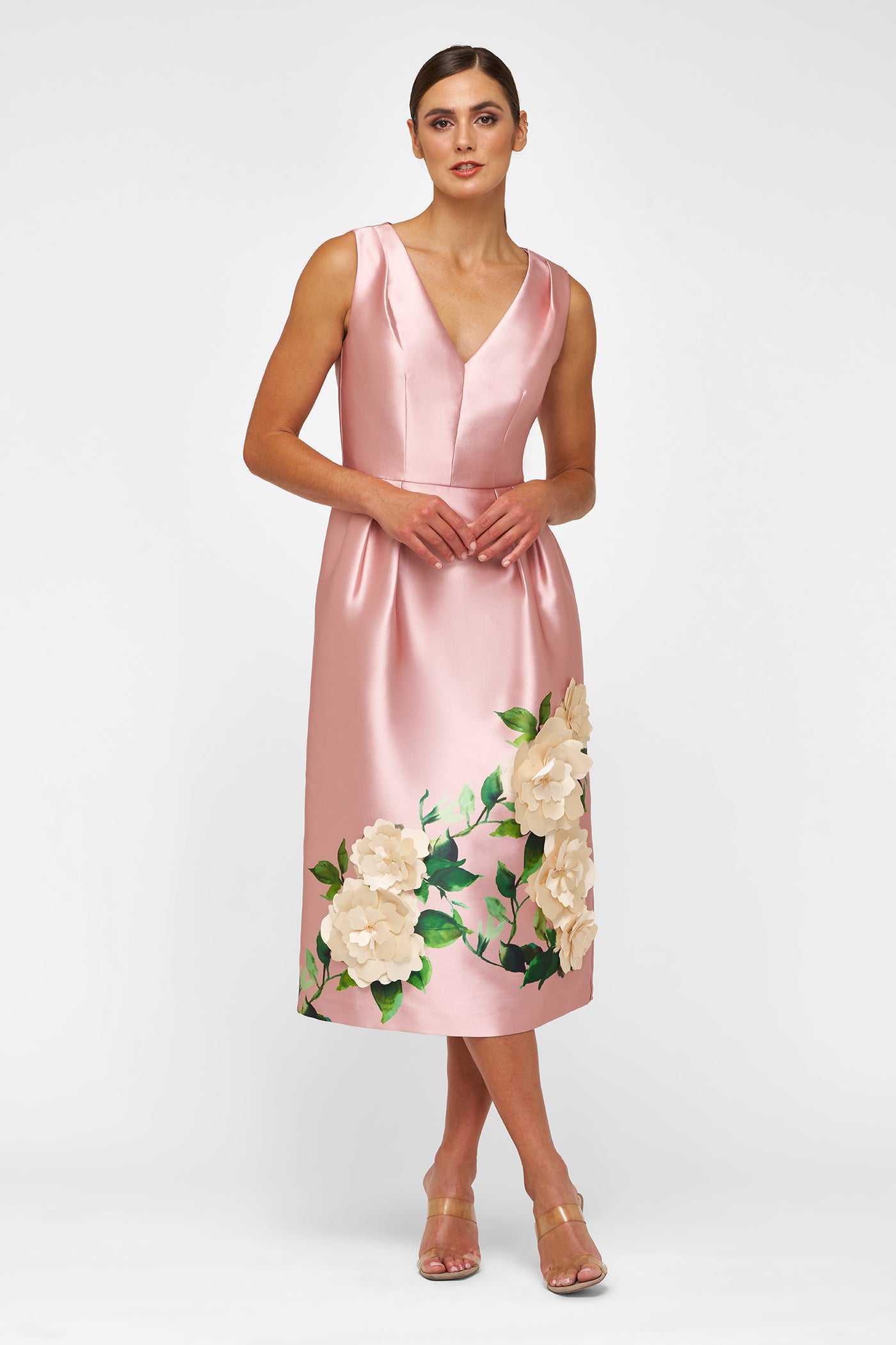 briella midi dress in hot pink combo HOBBS Briella Broderie Midi Dress