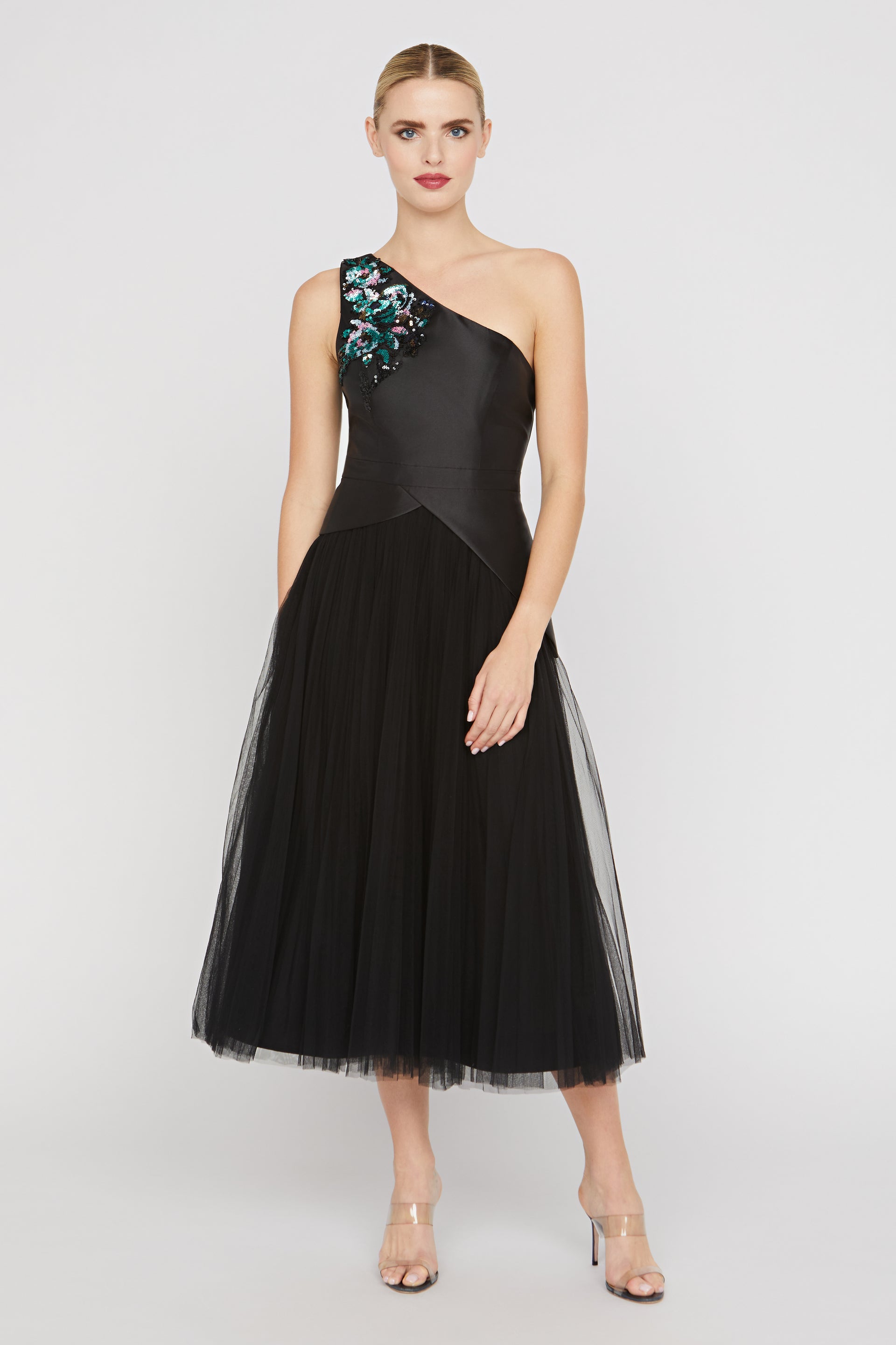 kay unger mesh dress Kay Unger New York Sequined Mesh Sheath Dress ( Size 6)