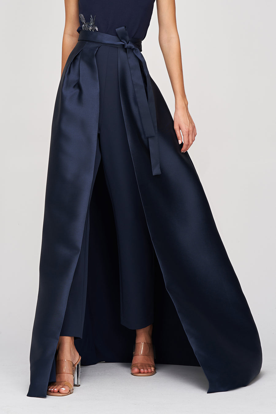 Buy OneTwoTG Women's Overlay Pants Split Dress Pants Maxi Skirt Attached  Pants 4 L at Amazon.in