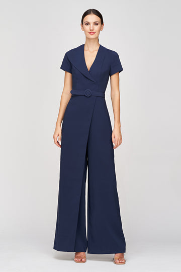  Kay Unger New York Womens Formal Faux-wrap Jumpsuit