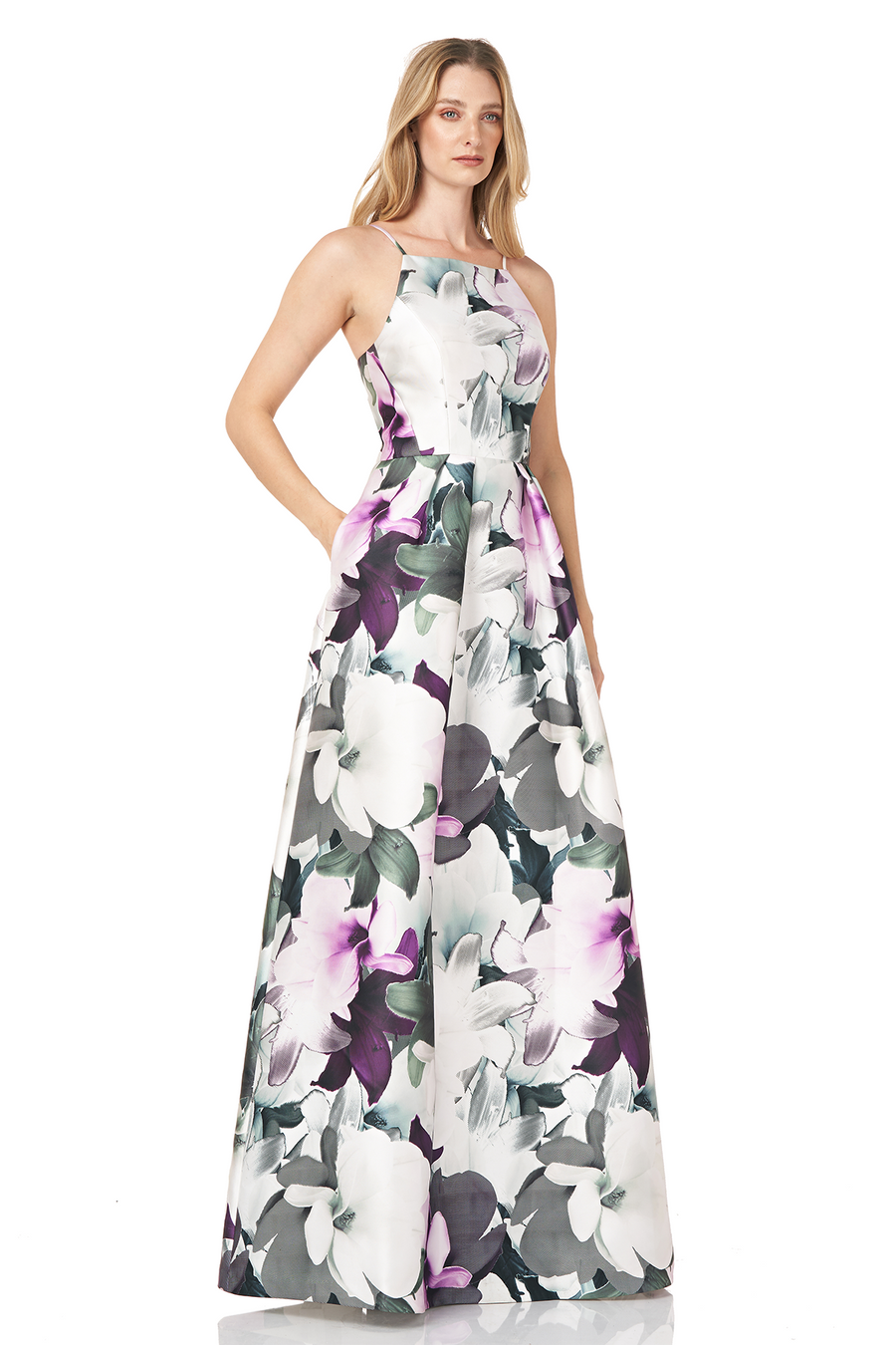 Floral Printed Gown – Kay Unger