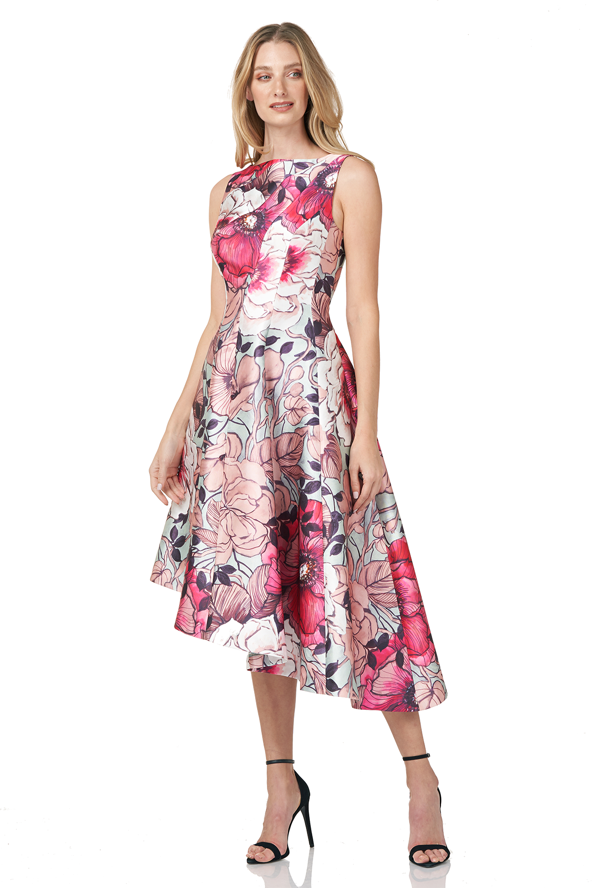 Floral Printed Midi Dress – Kay Unger
