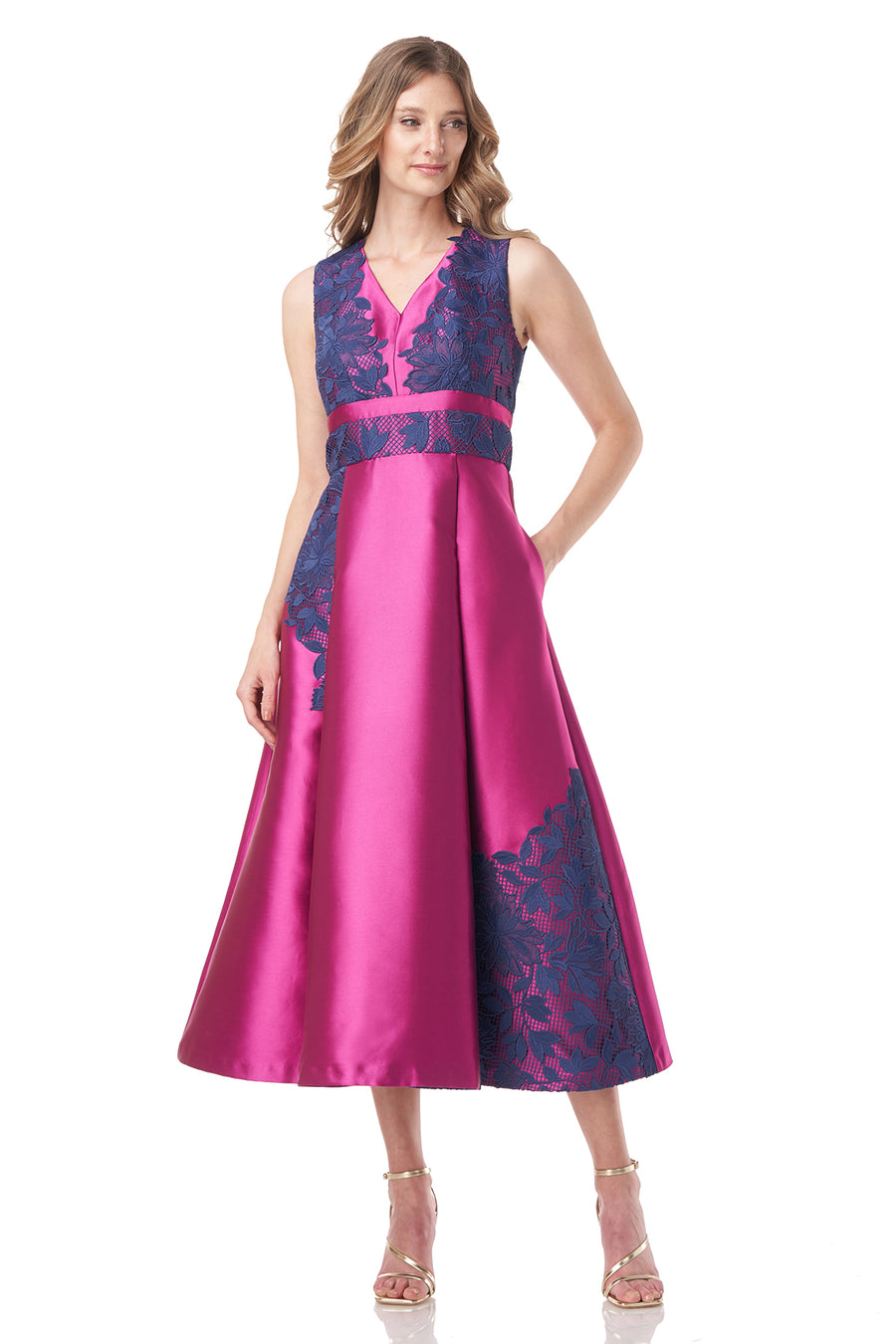 Tessa Lace T-Length Dress