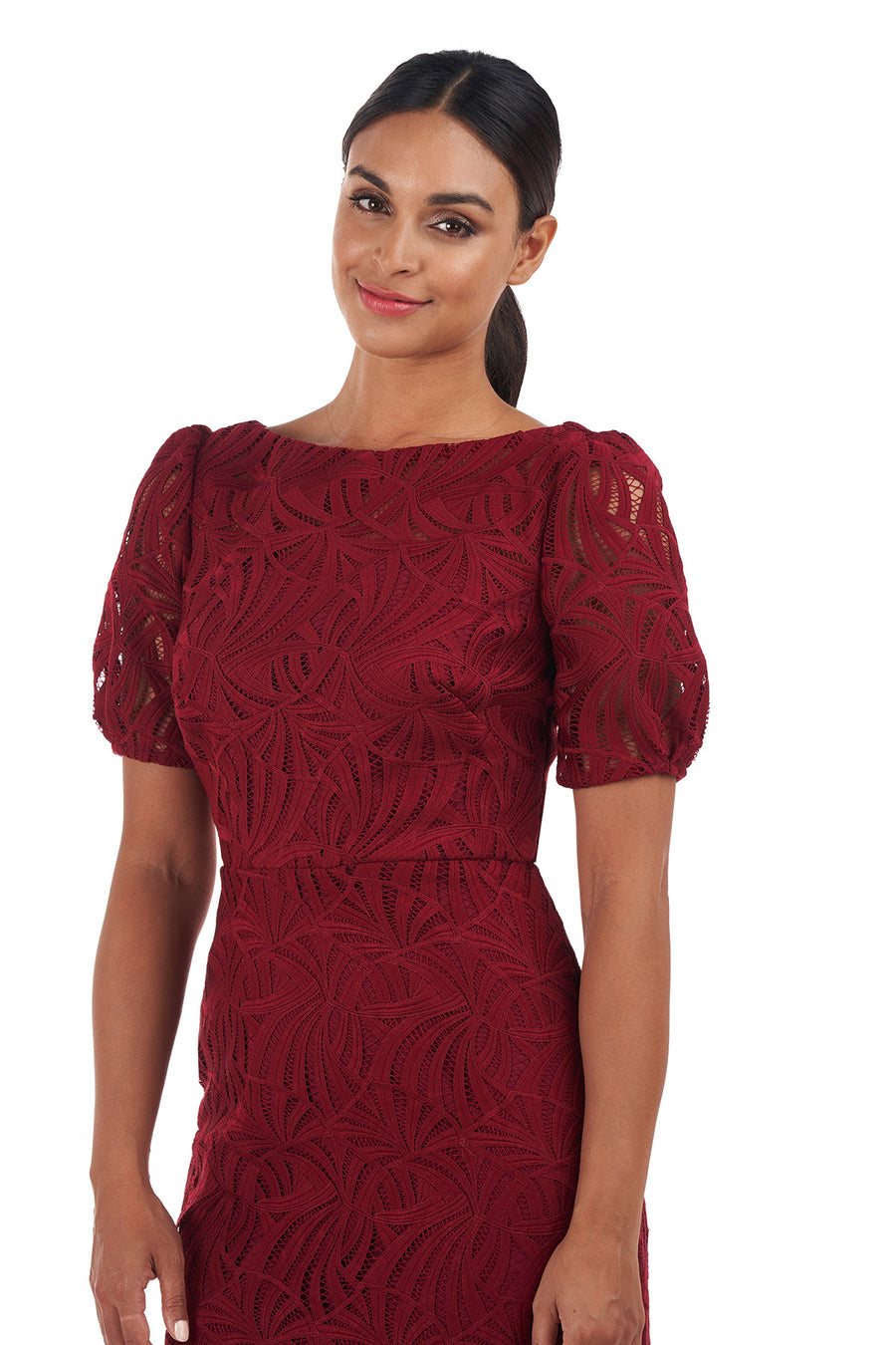 Zoey Lace Tea Length Dress