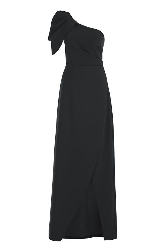 Briana Shoulder Draped Gown – Kay Unger