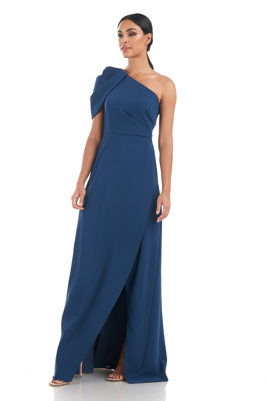 Briana Shoulder Draped Gown#N#– Kay Unger