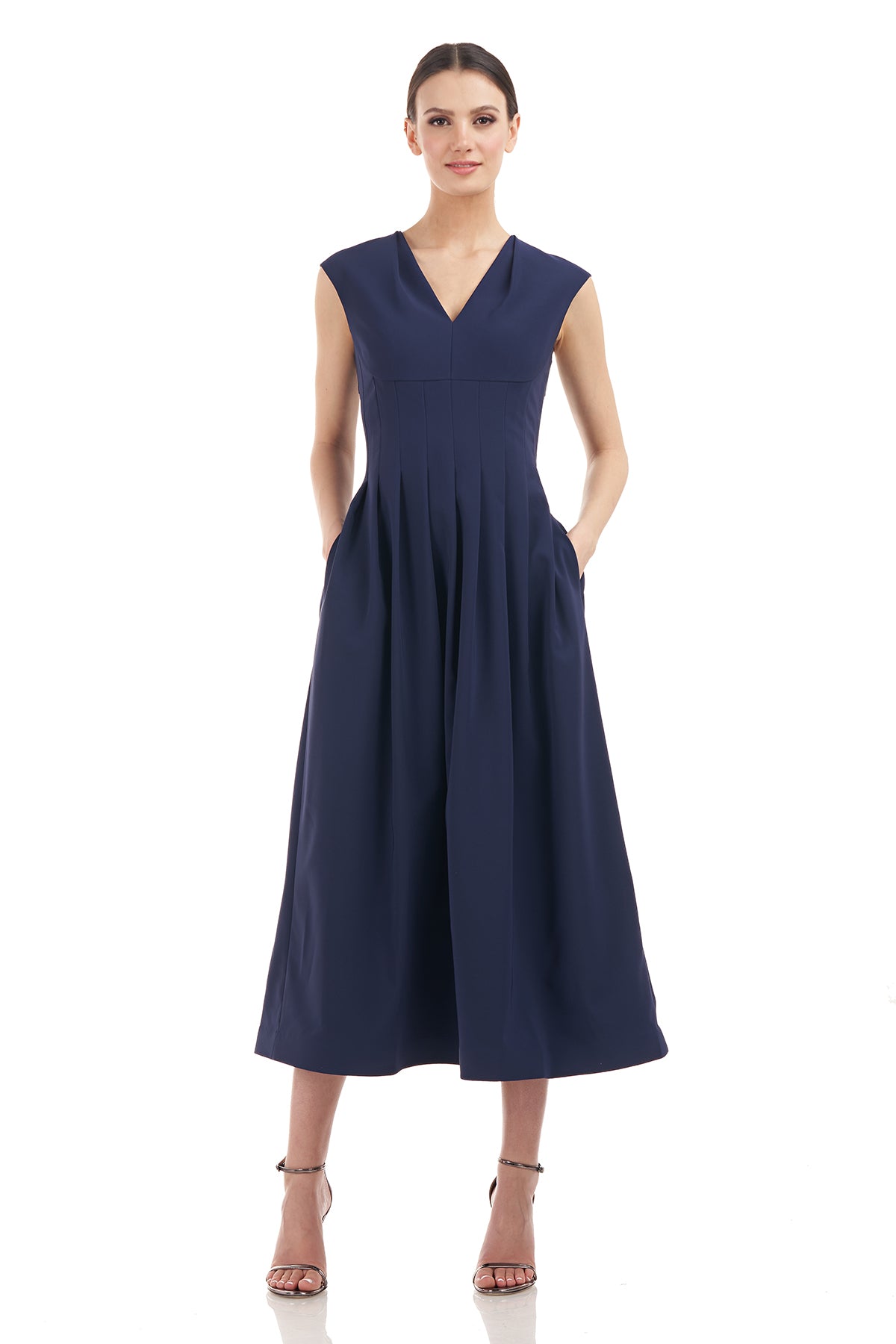 Simone T-Length Dress – Kay Unger