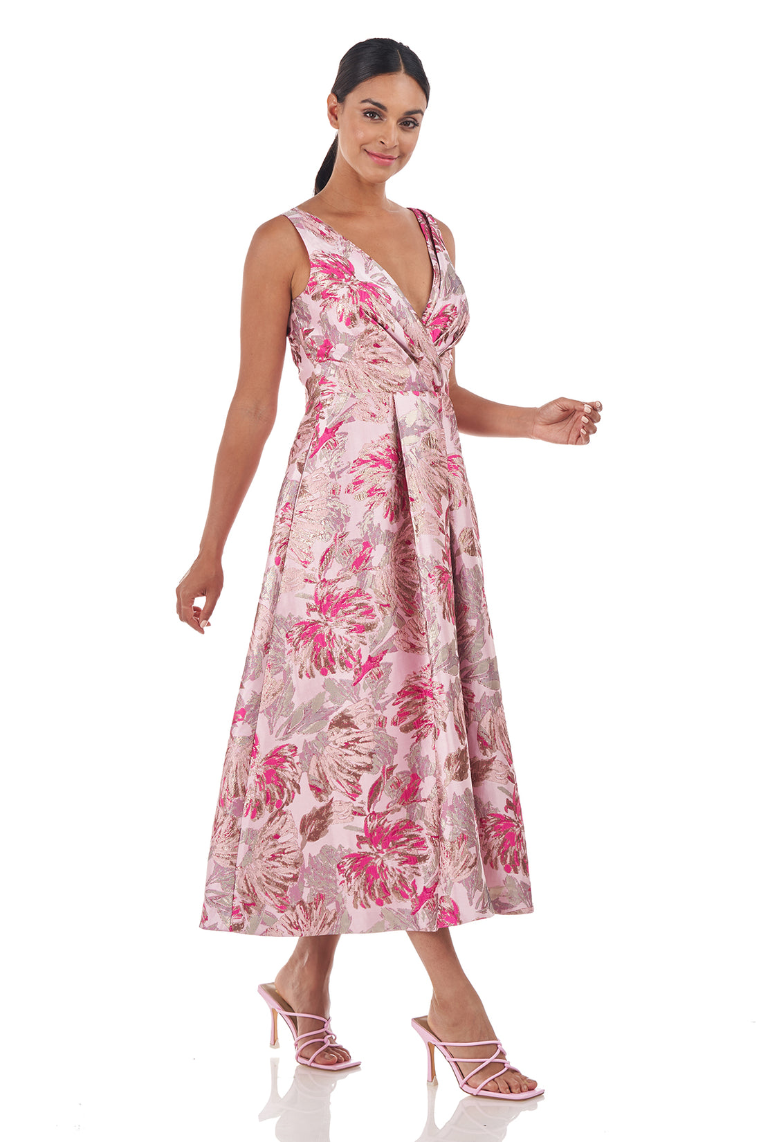 Poppy Tea Length Dress Kay Unger