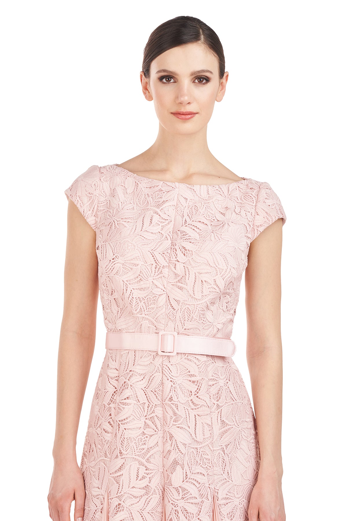Angelina Lace Tea Length Dress – Kay Unger